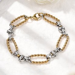 Браслеты из овальной цепочки из нержавеющей стали 304 для женщин&nbsp;LS-BJEW-D377-01D