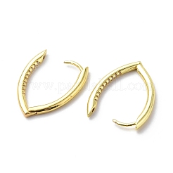 Прозрачные серьги-кольца с кубическим цирконием и конским глазом&nbsp;EJEW-G333-03G