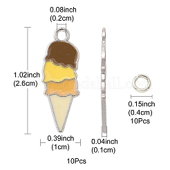 Подвески из сплава с эмалью на летнюю тематику&nbsp;ENAM-YW0002-86P