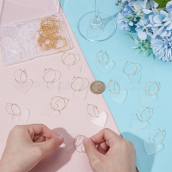 50 шт. акриловое кольцо для этикетки на бокал для вина&nbsp;AJEW-UN0002-48