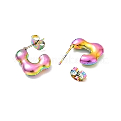 Серьги-гвоздики из нержавеющей стали 304 с ионным покрытием (IP)&nbsp;EJEW-P202-06MC