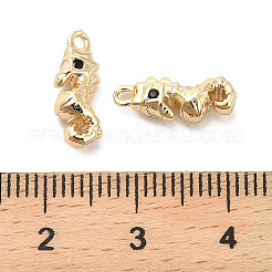 Латунные микро-паве черные кубические циркониевые подвески&nbsp;KK-C054-25G