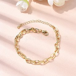 Латунные цепочки браслет для женщин&nbsp;BJEW-A065-05G