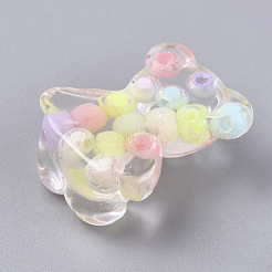Кабошон из прозрачной смолы конфетного цвета&nbsp;RESI-WH0008-34C