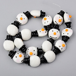 Бусы лэмпворк ручной работы LAMP-N021-018