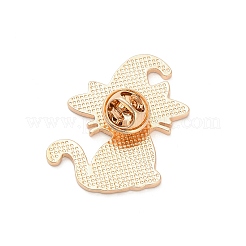 Эмалевые значки в виде кошки в шляпе ведьмы на тему Хэллоуина&nbsp;LS-JEWB-H033-06KCG