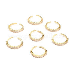 Открытое кольцо-манжета из прозрачного кубического циркония для женщин&nbsp;RJEW-C018-03G