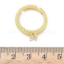 Кольца из латуни с микропаве&nbsp;RJEW-G364-02G