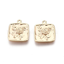 Квадрат с латунными подвесками в виде роз&nbsp;KK-G436-20G