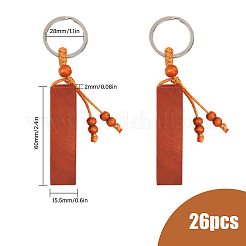 26шт железный брелок для ключей&nbsp;AJEW-CA0003-19