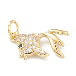 Латунные микропаве прозрачные подвески с фианитом&nbsp;ZIRC-B010-31G