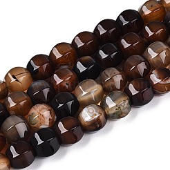 Окрашенные естественный агат бисер пряди&nbsp;G-T144-50A-02