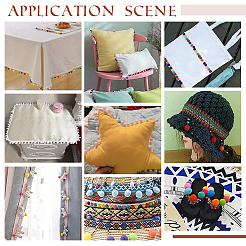 Кружевная отделка с кисточками из полиэстера&nbsp;OCOR-WH0073-92B