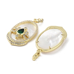 Покрытие стойки латунь микро паве подвески из кубического циркония&nbsp;KK-E102-27G