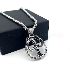 Винтажный панк-кулон в виде черепа женщины из нержавеющей стали 304 для мужчин и женщин.&nbsp;ZC1916