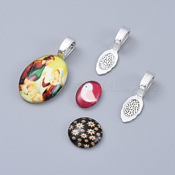 Тибетский сплав стиля клей-на плоской прокладки поручительств&nbsp;LS-LF10728Y-NF