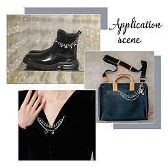 6 шт. 6 стиля 304 нержавеющая сталь цепи-удлинители для сумок&nbsp;HJEW-HS00075