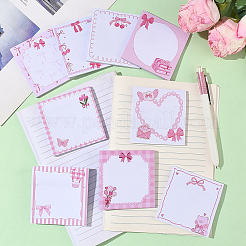 Квадратные с бантовым узором бумажные блокноты для заметок&nbsp;DIY-WH20082-05A