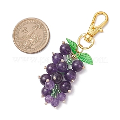 Подвески из винограда и натурального аметиста&nbsp;HJEW-MZ00342-02