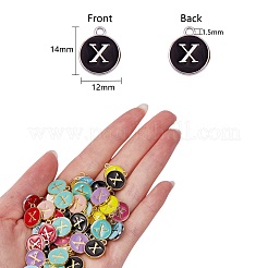 120шт 12 цвета позолоченные подвески из сплава&nbsp;ENAM-SZ0001-64X