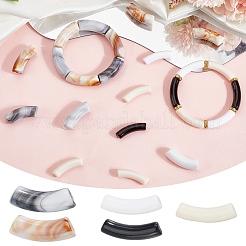 100шт 5 стиля непрозрачные акриловые бусины&nbsp;MACR-SP0001-83A