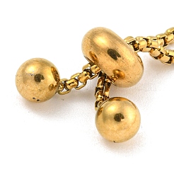 Регулируемый браслет из нержавеющей стали 304 с цепочкой-слайдером&nbsp;MAK-L038-001G-01