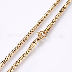 Ожерелья из нержавеющей стали 304 в виде змеиной цепи&nbsp;NJEW-F226-02G-01