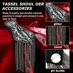 2шт модные погоны с кисточками&nbsp;DIY-FH0008-89B-B