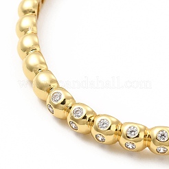 Браслет-кафф из прозрачного кубического циркония с застежками&nbsp;BJEW-E073-08G