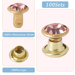 100 шт. 10-х цветные полутрубчатые заклепочные шпильки из сплава&nbsp;FIND-GF0008-32