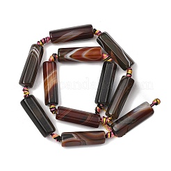 Нити из натурального полосатого агата&nbsp;G-A306-B02-01