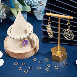 200 шт. латунные открытые кольца для прыжков&nbsp;KK-BBC0004-41A