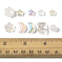 122шт. 8 стиля гальванических прозрачных стеклянных бусин&nbsp;EGLA-FS0001-51