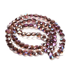 Стеклянные бусины с гальваническим покрытием &nbsp;EGLA-B004-01A-AB07