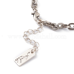 Латунные кабельные цепи браслеты&nbsp;BJEW-H537-09AS