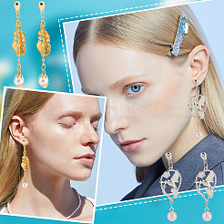 100 шт. 2-цветная фурнитура для сережек-гвоздиков из нержавеющей стали 304 в форме капли&nbsp;STAS-DC0009-67