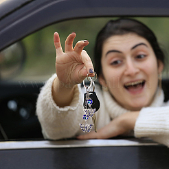 2шт. брелок-подвеска в виде бабочки из сплава со стразами&nbsp;KEYC-CP0001-19