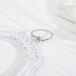 1 шт. кольца для женщин из сплава с микропаве из прозрачного кубического циркония&nbsp;RJEW-LP0002-16P