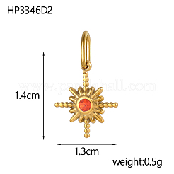 Подвески из нержавеющей стали 304 с кубическим цирконием&nbsp;STAS-OY007-74G