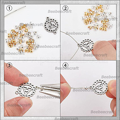 200 шт. 8 крышки для обжимных бусин из нержавеющей стали 304&nbsp;STAS-BBC0007-15