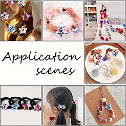 10шт УФ-покрытие непрозрачные радужные переливающиеся акриловые бусины&nbsp;OACR-YW0005-03