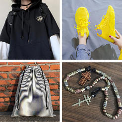 5 рулон 5-х цветная плетеная нейлоновая нить&nbsp;NWIR-PJ0001-01