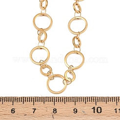 Цепочки из нержавеющей стали 304 с кольцами толщиной 6 мм и 10 мм&nbsp;NJEW-P343-02A-G