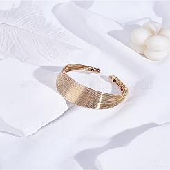 1 шт. модный европейский и американский стиль уникальный милый железный браслет-манжета для хип-хопа рока&nbsp;BJEW-LP0003-30G