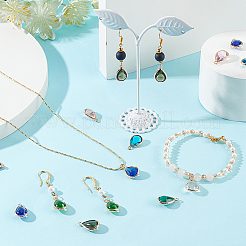 30шт 10 цвета стеклянные подвески&nbsp;GLAA-GA0001-76