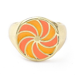 Кольца для пальцев из сплава с эмалью в виде вертушки&nbsp;LS-RJEW-Z008-15LG-E