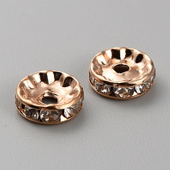 Бусины-проставки со стразами из сплава&nbsp;RB-TAC0006-02