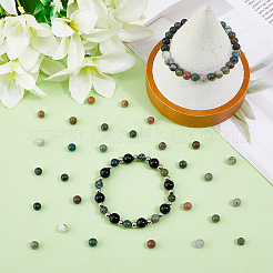 65 шт. круглые бусины из натурального индийского агата&nbsp;G-SC0003-57