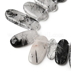 Натуральный турмалированный кварц / черный рутиловый кварц&nbsp;G-D365-D02