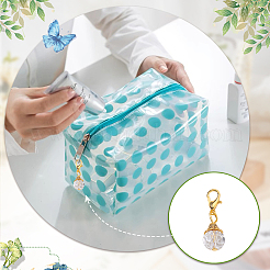 56шт. 4-х цветные стеклянные подвесные украшения&nbsp;HJEW-GA00044